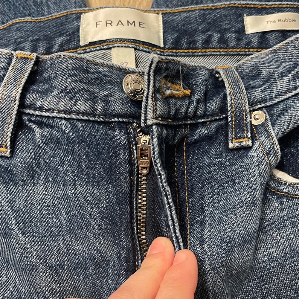 Frame Women’s Denim The Bubble High Rise Barrel Leg Westbury Jeans Sz 27/4 - Picture 9 of 13